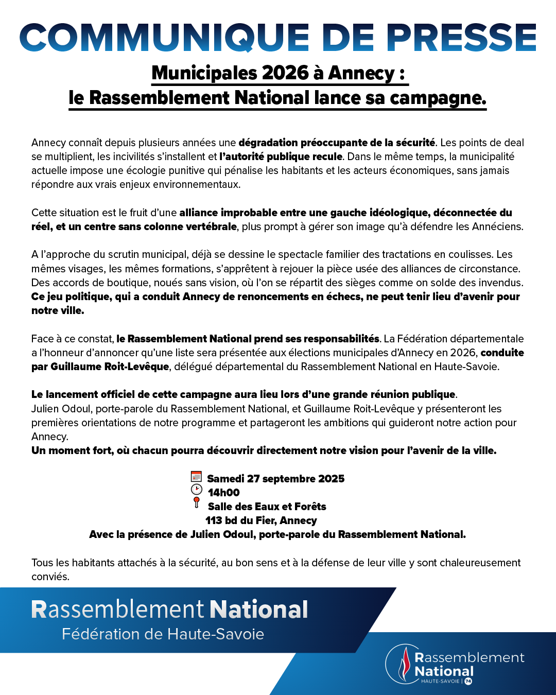 Retrouvons Annecy - Guillaume Roit Leveque - Municipale 2026