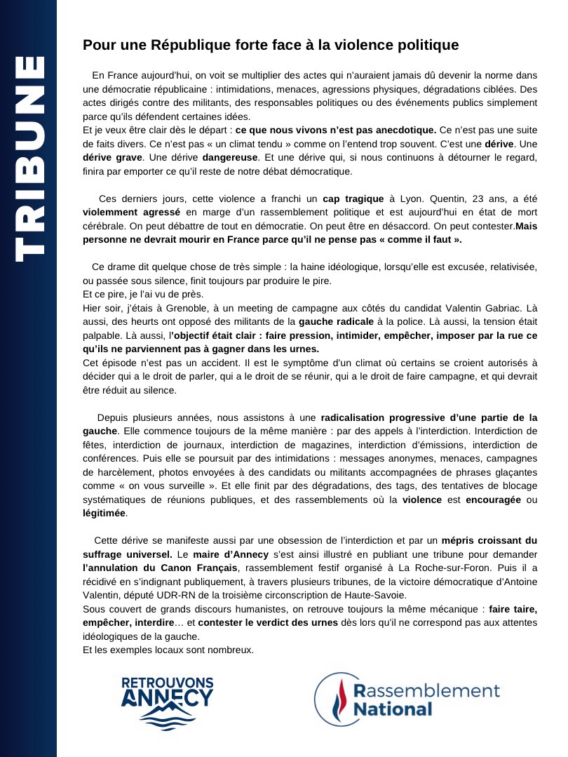 Retrouvons Annecy - Guillaume Roit Leveque - Municipale 2026
